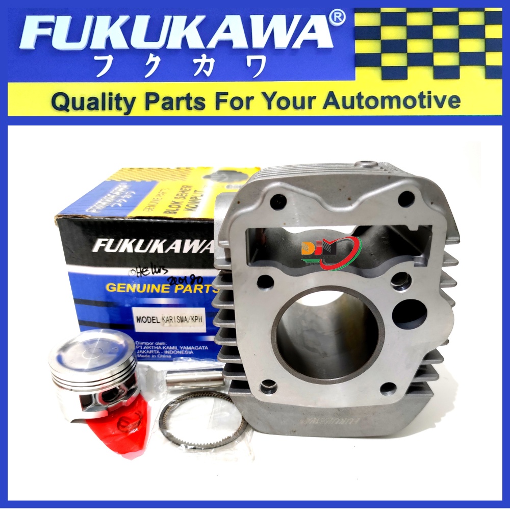 Blok Seher Komplit + Piston Kit Karisma Supra X125 Original Fukukawa