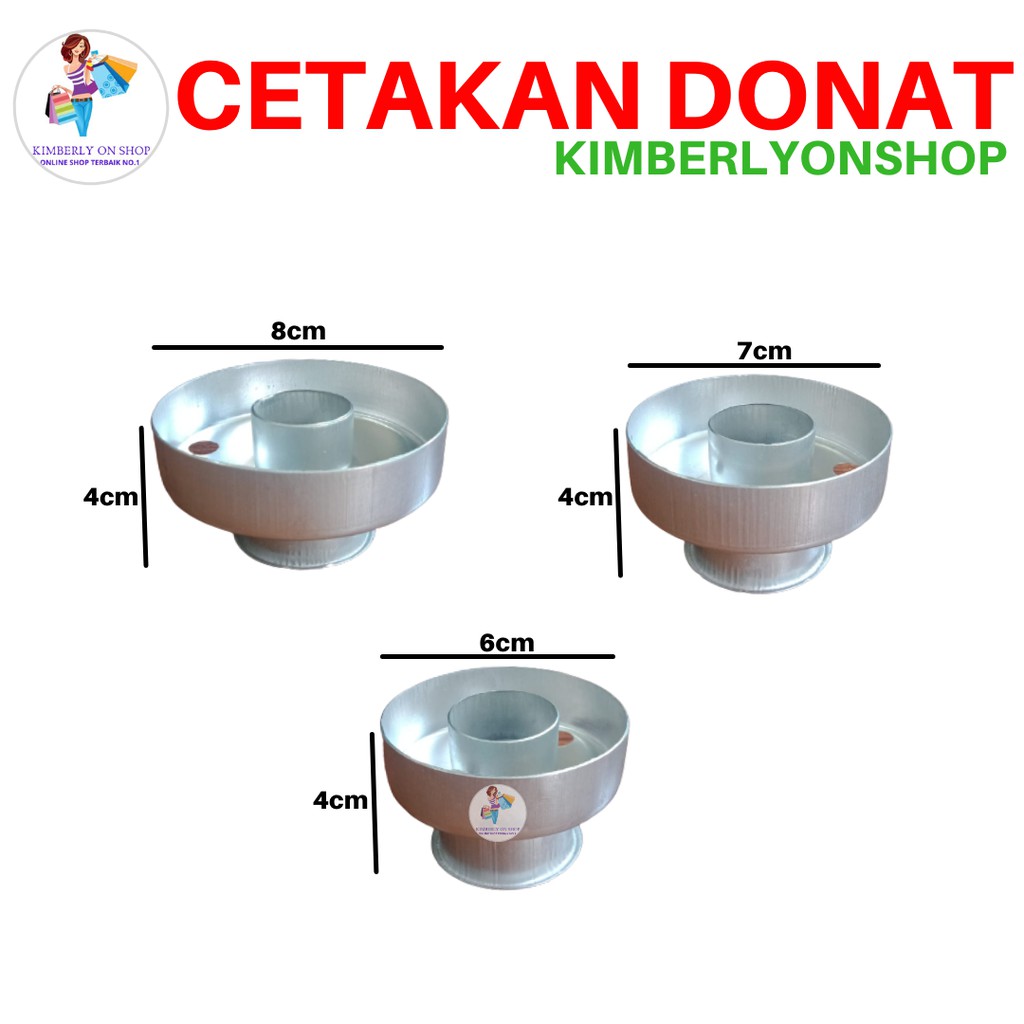 Kimberlyonshop Cetakan Kue Donat Aluminium