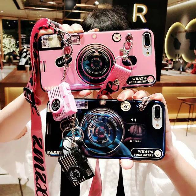 Case model kamera ada gantungan kamera plus tali redmi note 3 vivo v15 pro vivo y12