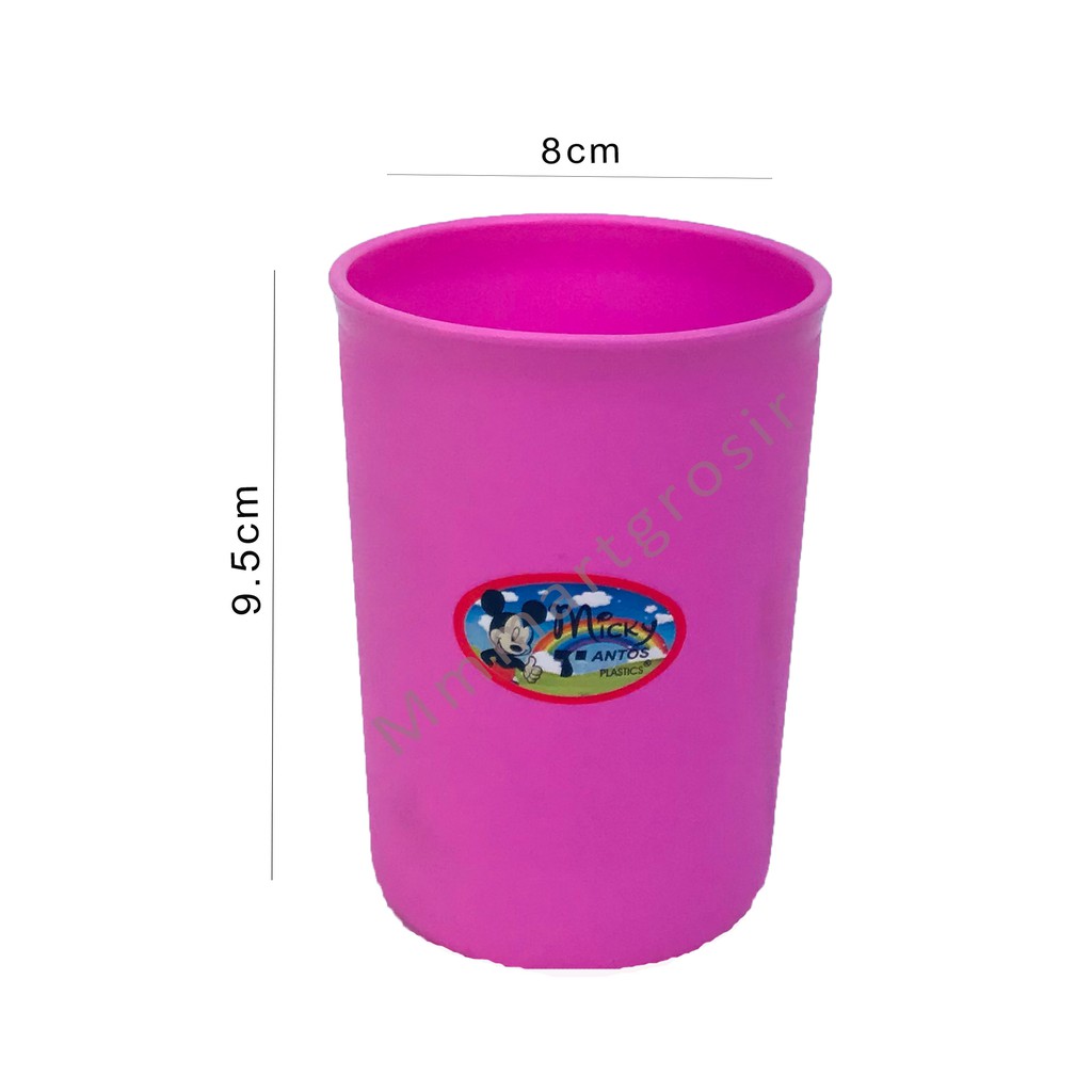 Tantos / Gelas Mickey S / Mug Plastik / Pink / 7201B