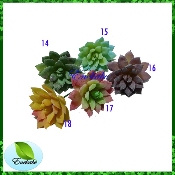 NEW NEW Kaktus Sukulen palsu Cactus Artificial, Sukulen Kaktus Plastik Murah Tanpa Pot, Bunga