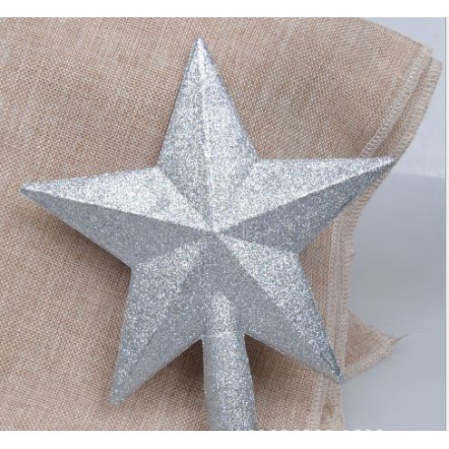 Hiasan pohon natal BINTANG GLITTER 10CM 15CM 20CM| aksesoris christmas pucuk pohon top star