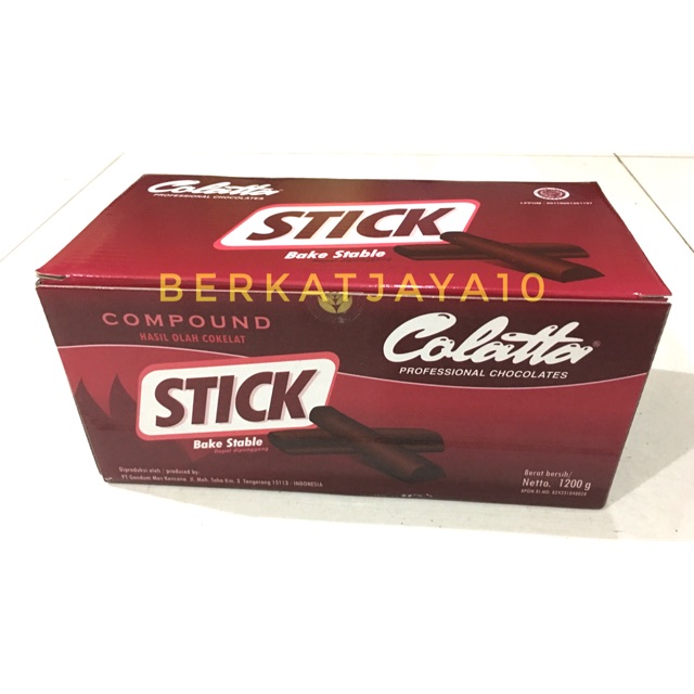 

Colatta STICK (BOX) 1,2 Kg Tahan Panggang Collata Colata Bake Stable Coklat Halal