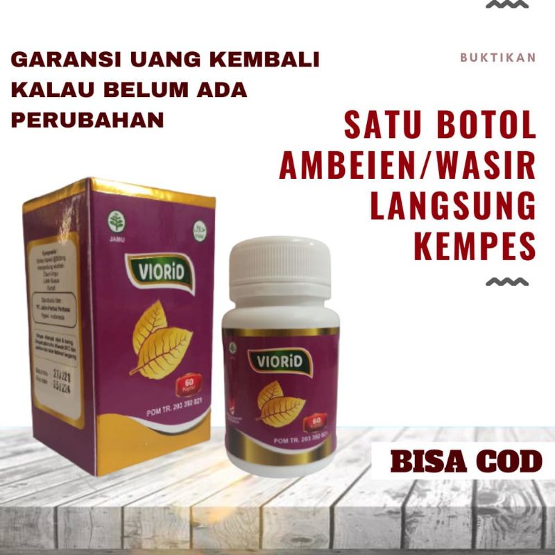 Kapsul VIORID Obat Herbal Untuk Wasir/Ambeien Yang Menyembuhkan