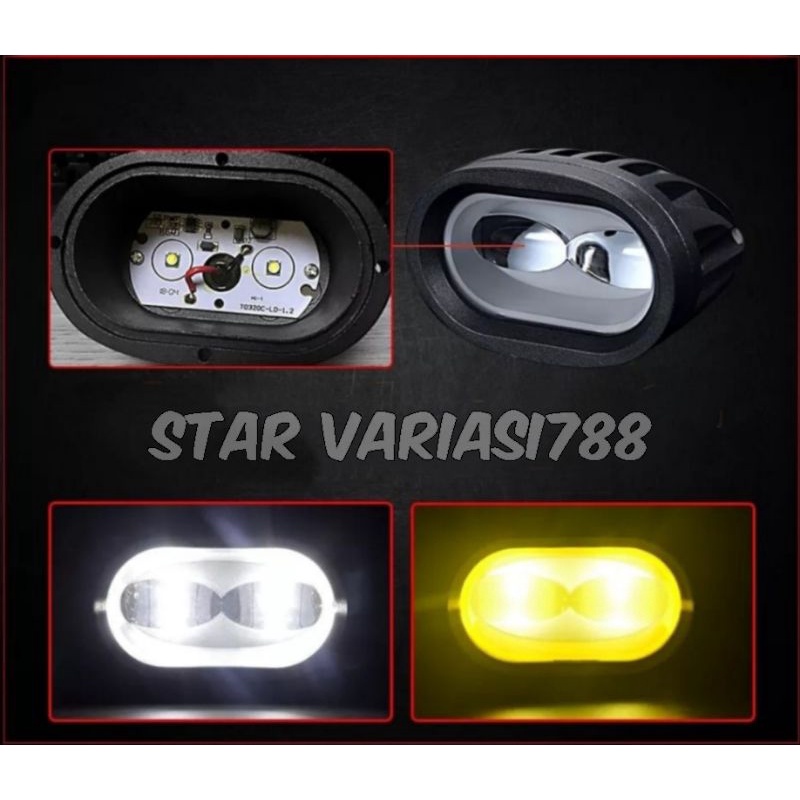 Lampu tembak sorot LED owl 20 watt 3 mode worklinght cree 2 mata waterproof