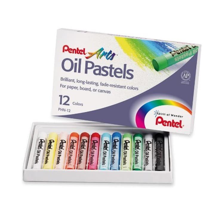 

PASTEL-DRY-OIL- CRAYON PENTEL ARTS OIL PASTELS 12 WARNA -OIL-DRY-PASTEL.