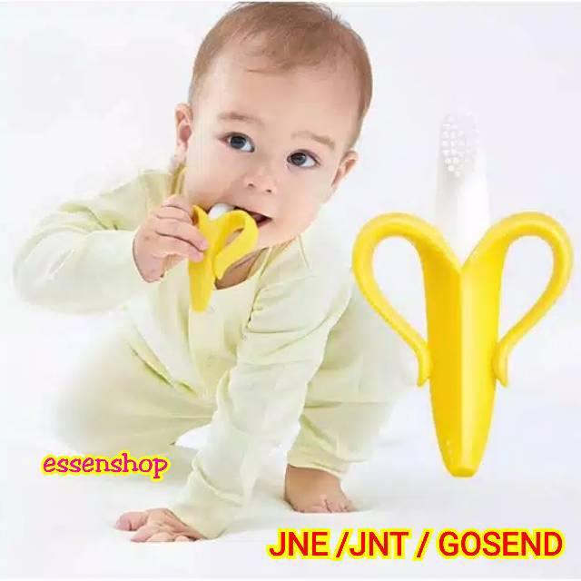 TEETHER PISANG Banana sikat gigi gigitan bayi bentuk pisang mainan bayi