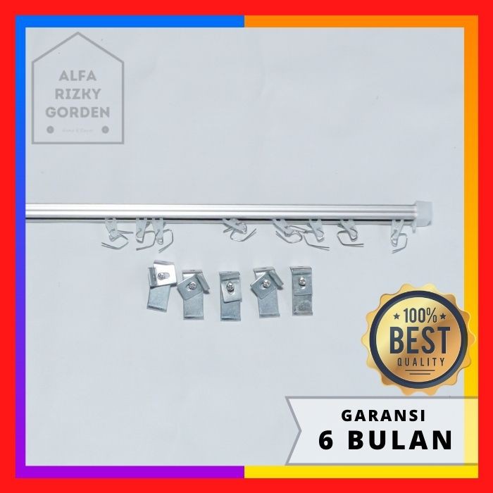 BATANG GORDEN FULL SET KOTAK BESI REL GORDEN ALUMUNIUM HORDENG JENDELA FULSET