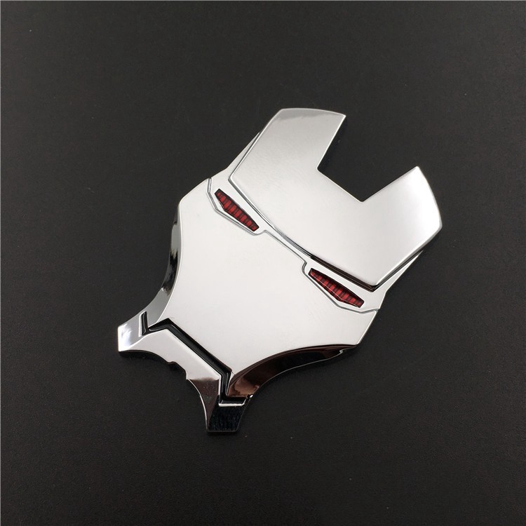 1pc Stiker Logo/Emblem/Badge 3d Iron Man Bahan Metal Untuk Body Mobil