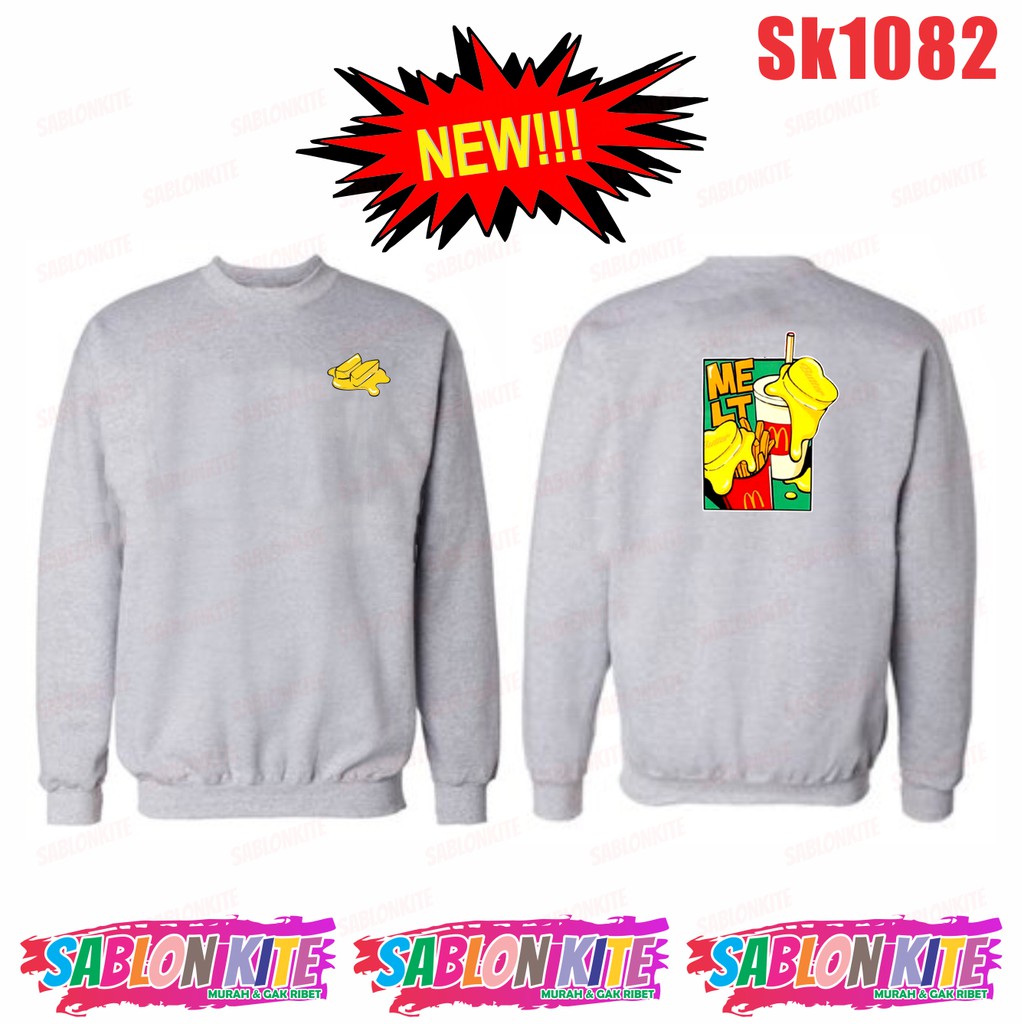 MURAH!!! HOODIE SWEATER KPOP MELT SK1082 UNISEX COMBED 30S BANYAK WARNA