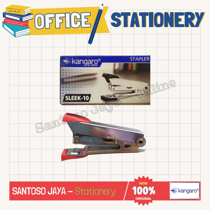 

Mini Stapler KANGARO Sleek-10 - Stepler No.10 - Jepretan Staples SLEEK