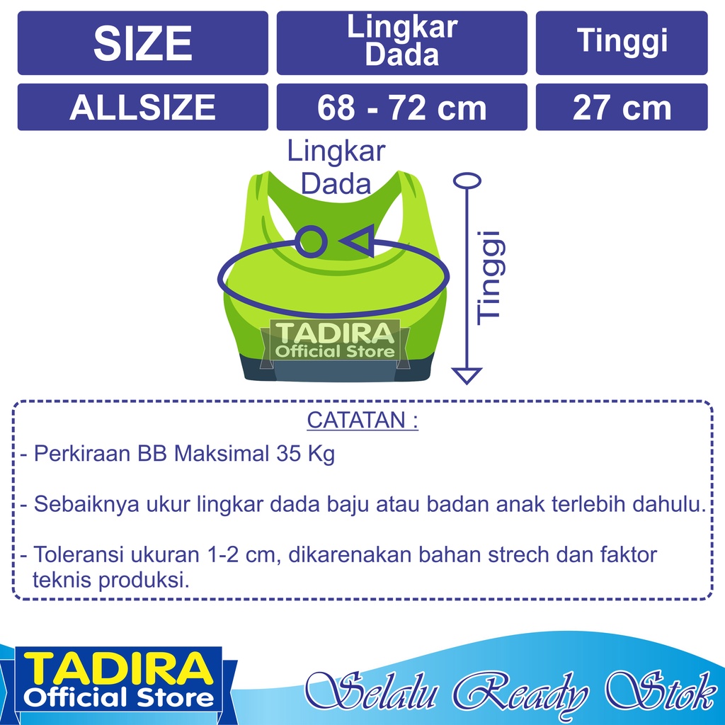 6 Pcs Miniset Anak Perempuan  ESSE_Bra Remaja SD SMP Tengtop Trend Multiwarna TADIRA