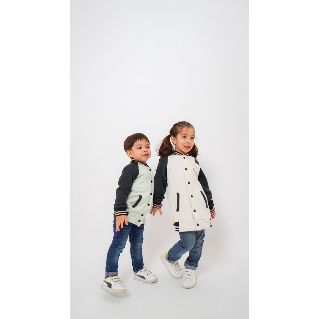 JAKET ANAK BOMBER REGLAN FLEECE ORIGINAL CARVA UNISEX LAKI LAKI PEREMPUAN REALPICT