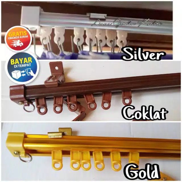 Rel gorden kotak/Rel gorden kecil / lerekan / reil gorden / asesoris gorden /rel