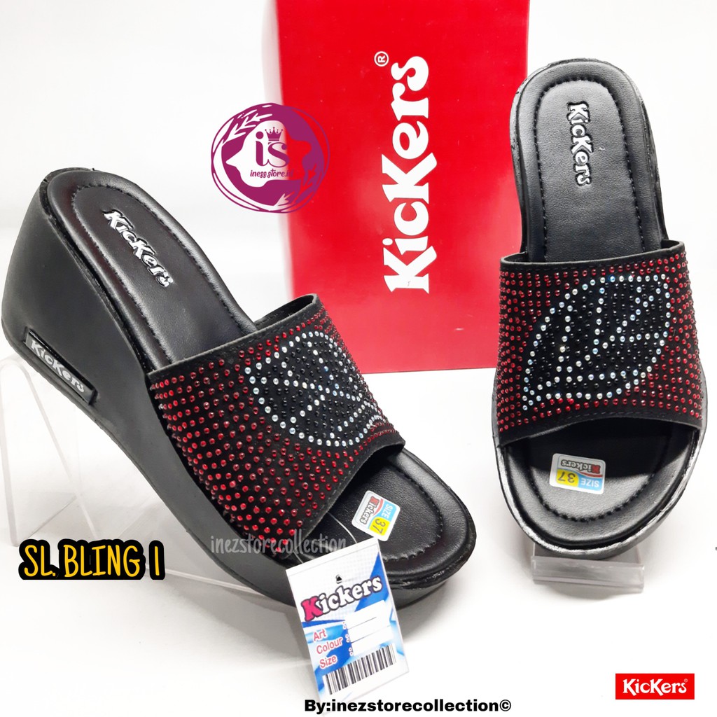 WEDGES SANDAL WANITA SLOP KICKERS PERMATA KODE SL.BLING