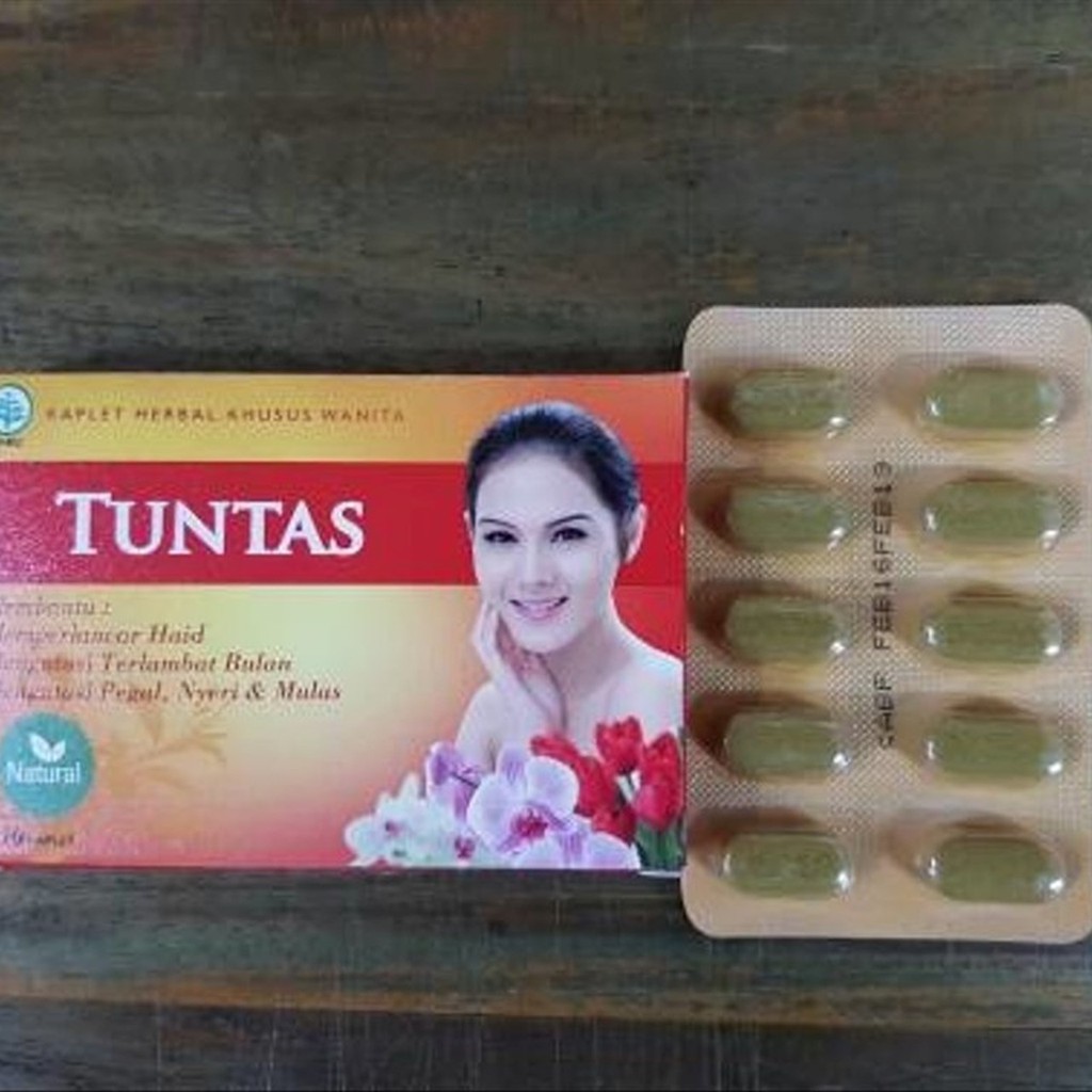 PIL TUNTAS HERBAL MELANCARKAN DATANG BULAN PER BOX
