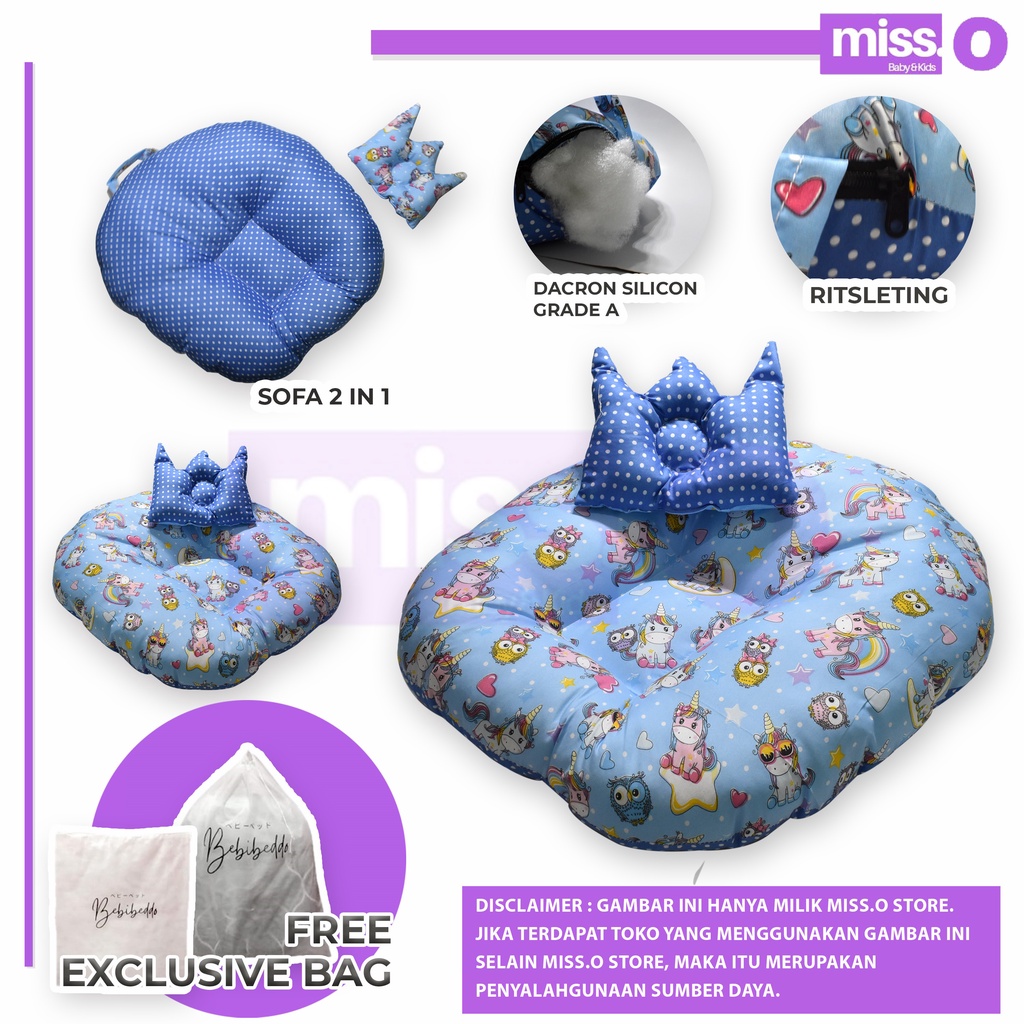 Sofa Bayi Belajar Duduk Miss Oo 001-Unicorn Blue NEW