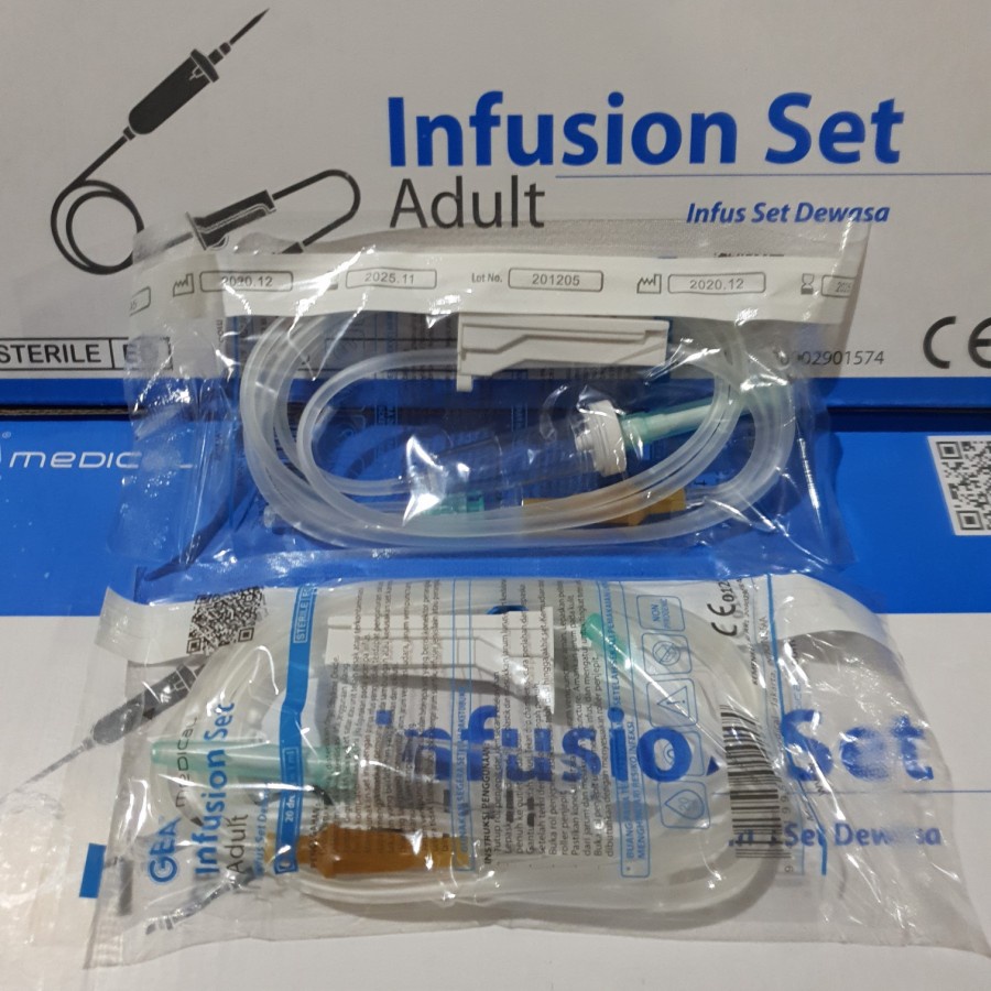 Infuset Dewasa GEA Selang Infus Set Adult GEA