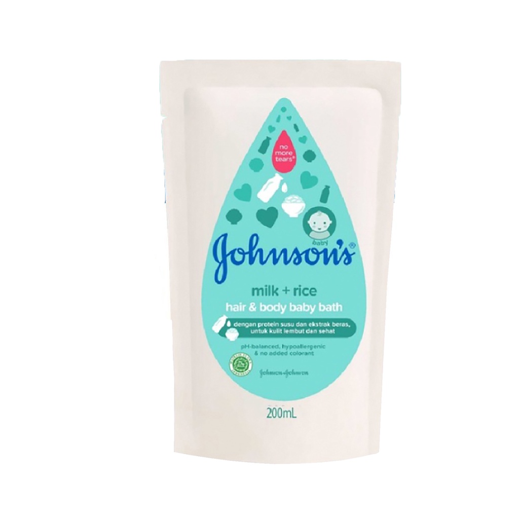 Bisa CODJOHNSON'S Milk + Rice Hair &amp; Body Baby Bath - Sabun Bayi 2in1 Refill 200 ML