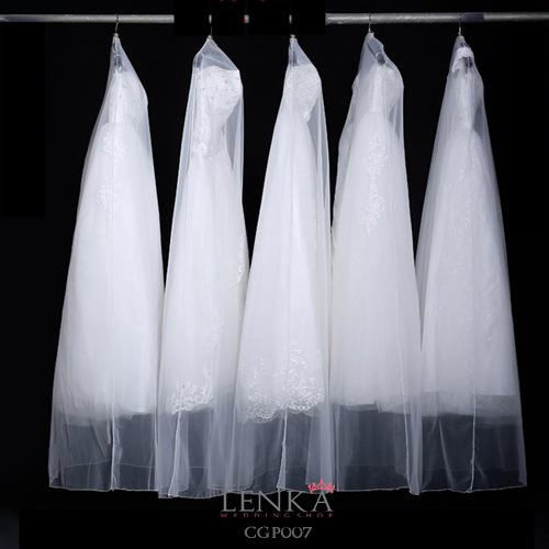 [SIAP KIRIM] PELINDUNG BAJU PERNIKAHAN PESTA COVER GAUN PUTIH CGP007