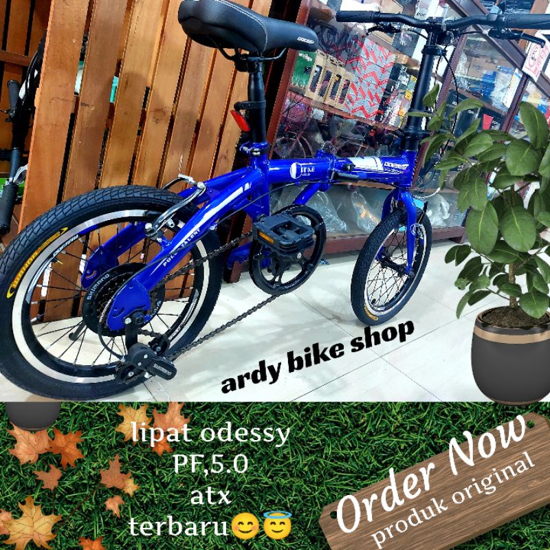 sepeda lipat 16 inch folding bike odessy pf.5.0 new terbaru seri terbaru sepeda anak lipat  bukan pa
