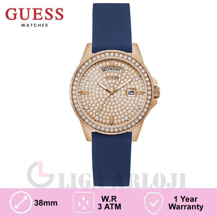 Promo GUESS GW0358L1 Original LADY COMET Jam Tangan Wanita Analog Rose Blue