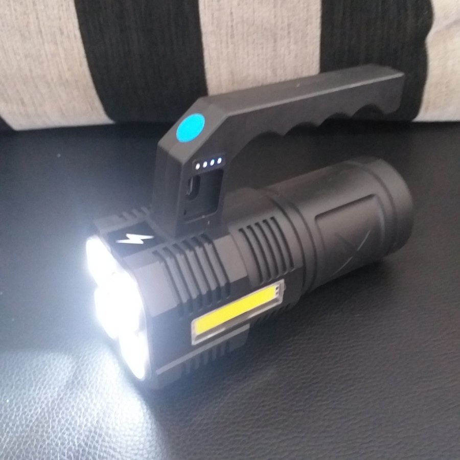 Senter Charge 4 Mata 3 Mode USB Portable Lamp 8206 Harga OKE