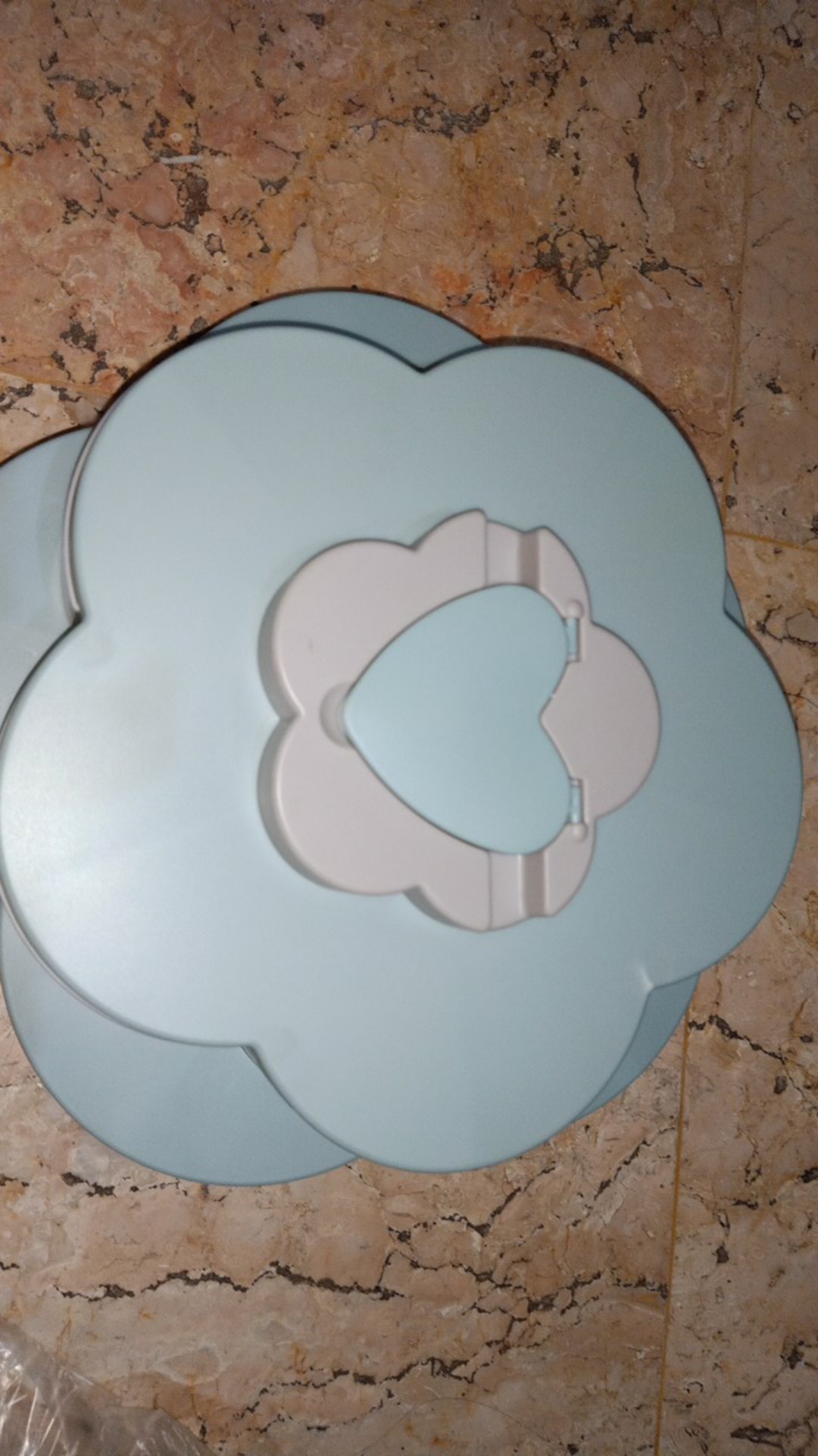 Toples Bunga Mekar,rotating Putar Kue/candy/snack/buah Tingkat 2 Susun + Tempat Dudukan Hp-cod-fw