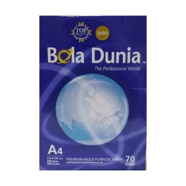 

Kertas A4 Bola dunia 70gr