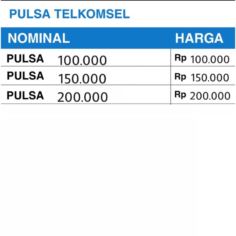 Pulsa Telkomsel Murah Biaya Admin Cuma 1000