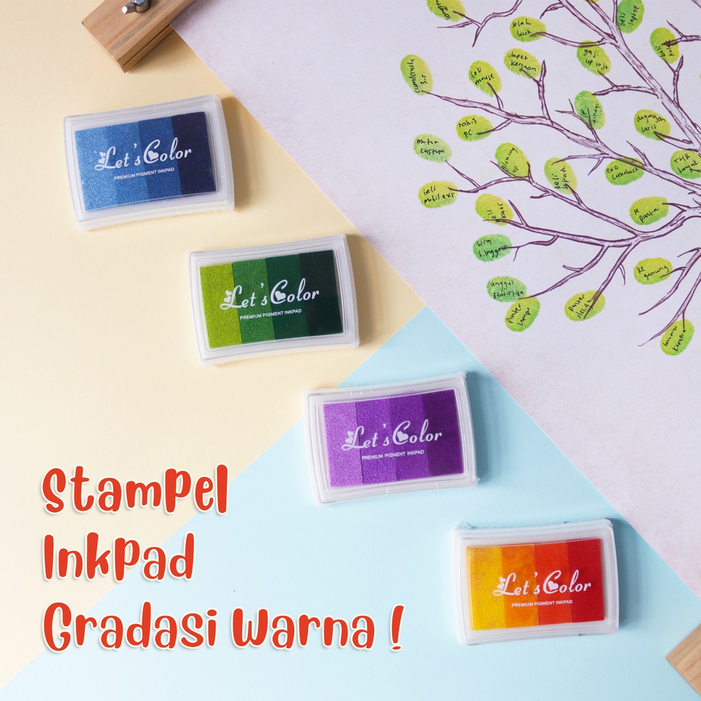 

Stampel InkPad Warna Gradasi [Additional Item] | Fingerprint Dream's Art Janji Jemari