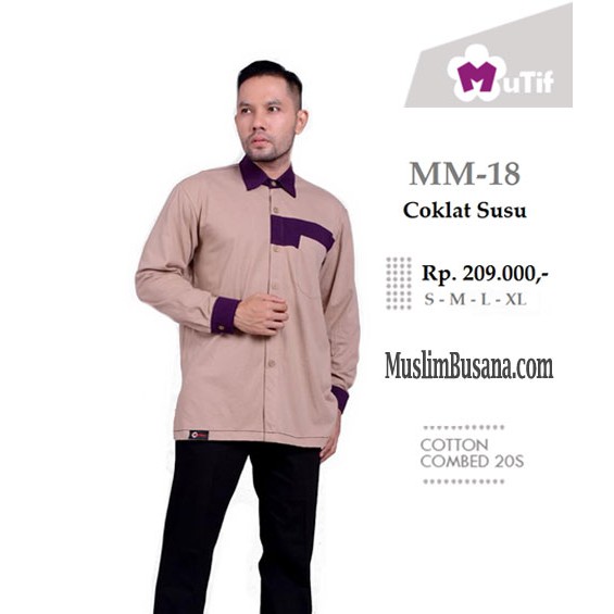 KOKO DEWASA MUTIF MAN MM 18 / KOKO MUTIF LENGAN PANJANG / KOKO KAOS COMBED / ORIGINAL MUTIF