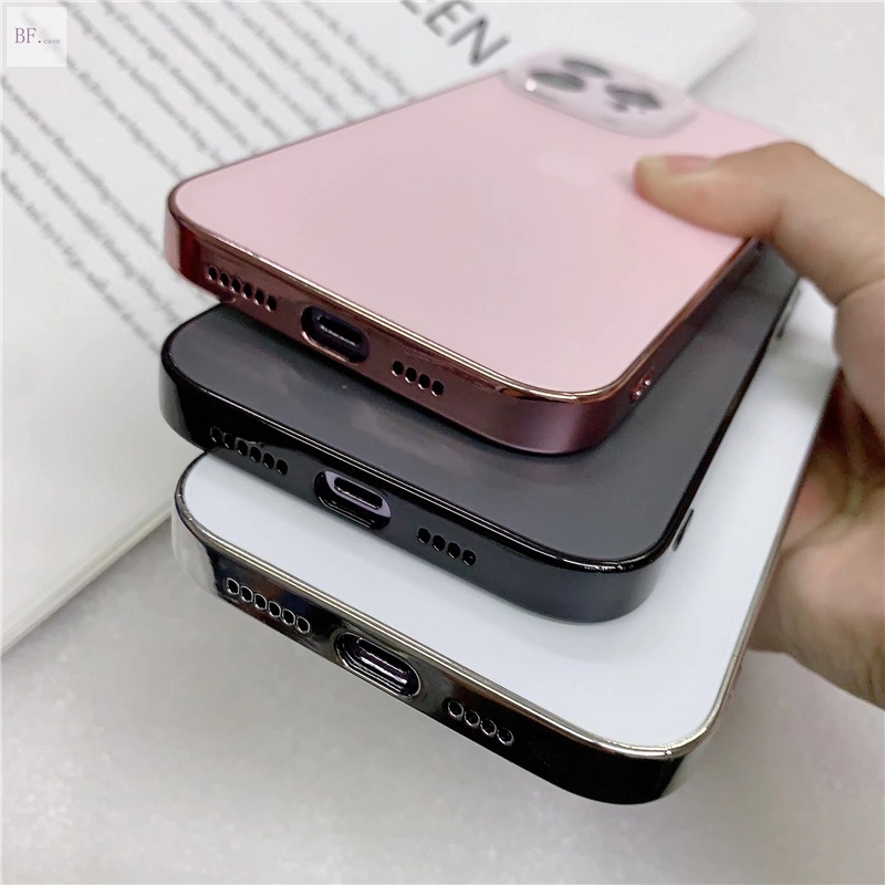 Case Pelindung Bahan Akrilik Anti Sidik Jari Warna Ungu Gelap Untuk Iphone 14 Pro Max