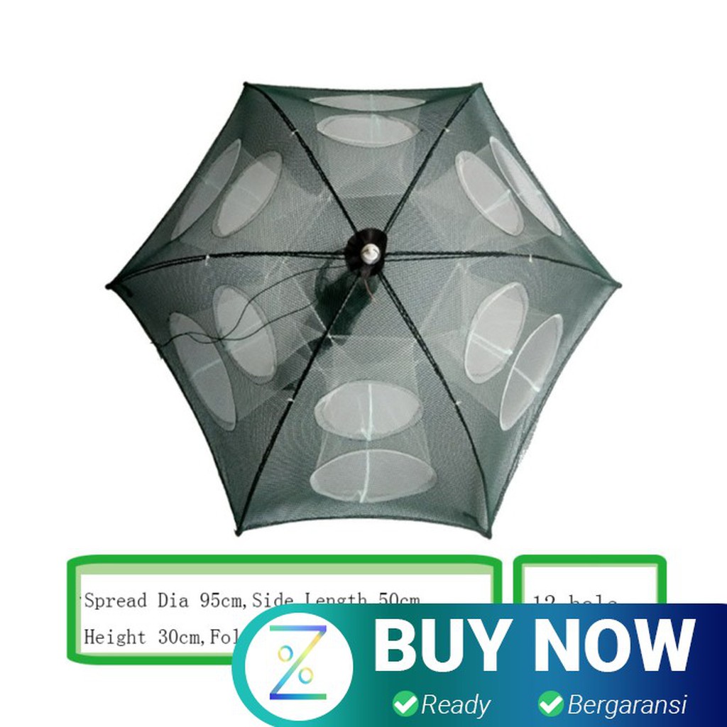 Jaring Pancing Ikan Hexagonal 12 Hole Fishing Net Trap Cage - H14572