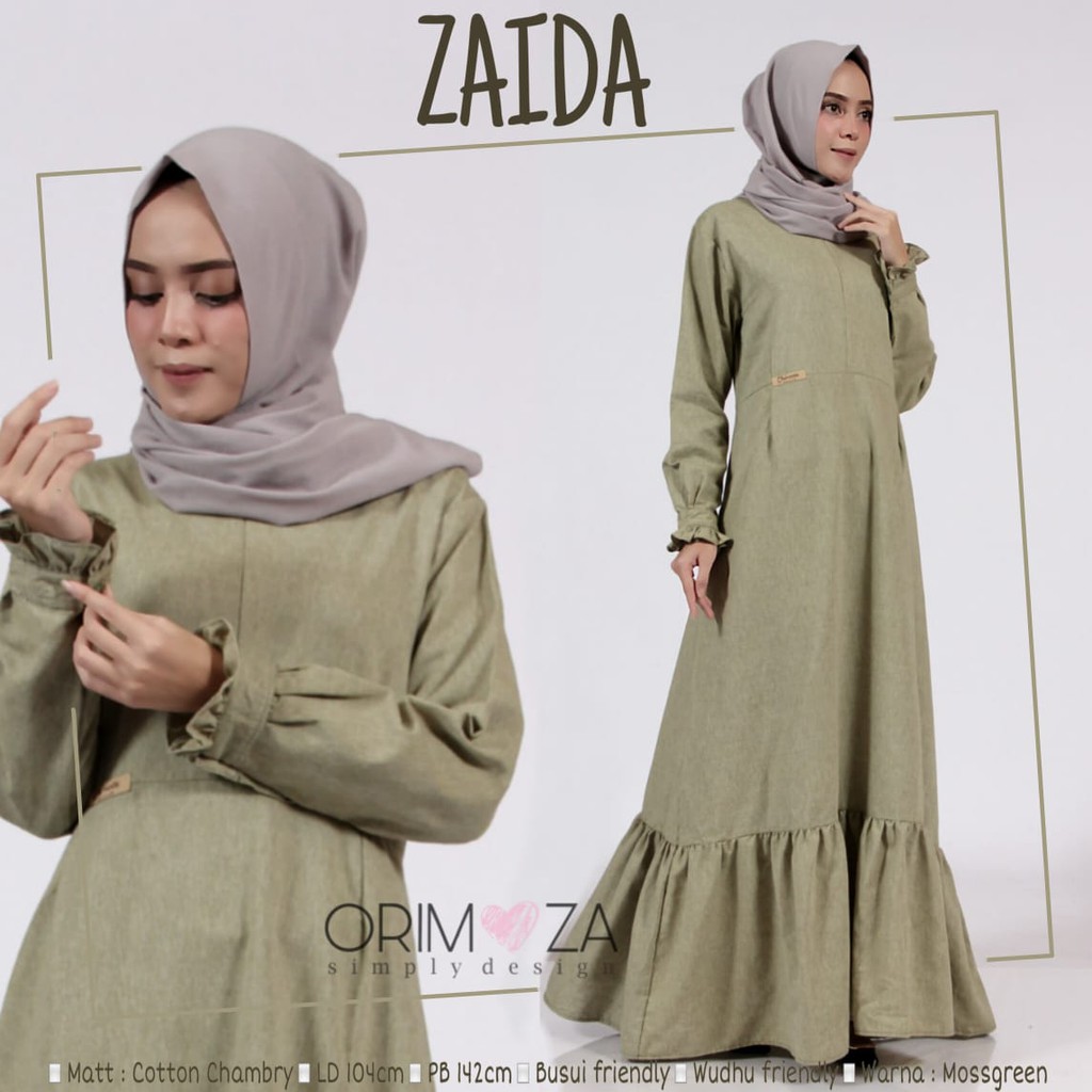 DRESS GAMIS COTTON CHAMBRY ZAIDA BY ORIMOZA