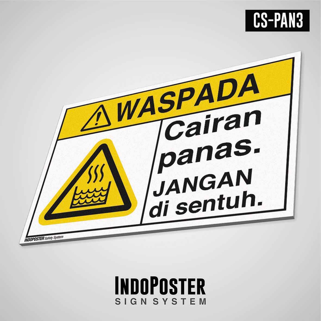 

Safety Sign Rambu K3 PVC ANSI Waspada Cairan Panas Jangan Disentuh M 45x30cm