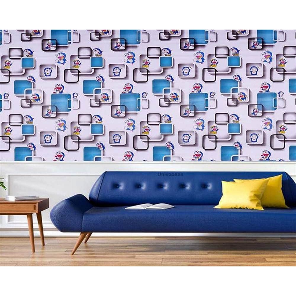 Wallpaper Dinding Motif Doraemon 3D Ukuran 10 Meter x 45 CM