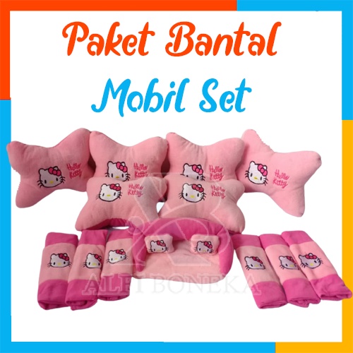 Bantal Mobil Headrest Kepala Sandaran Sepasang Nyaman | Bantal Mobil Headrest Kepala dan Leher 13 pcs Paket | Bantal Leher Mobil 13in1 Kepala dan Sandaran Headrest