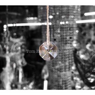 W12. Kristal 14mm Oktagon Aksesoris Lampu Hias Dekorasi Chandelier Crystal Pernikahan Hitam Cokelat