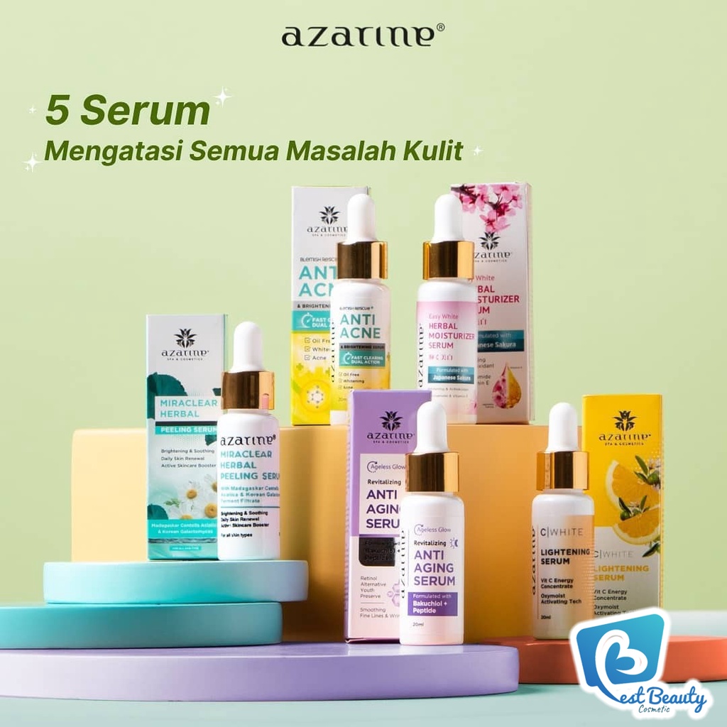 ★ BB ★  AZARINE Serum - Anti Aging - Anti Acne - Herbal Moisturizer - Herbal Peeling - Lightening - 20ml