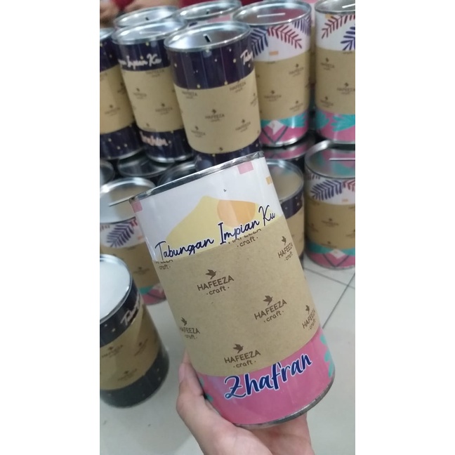 Celengan Custom | Kaleng Buka Tutup Bawah