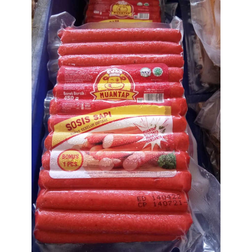 

Muantap Sosis Sapi Short 450g isi 25 pcs Sosis Sapi Murah Sosis Mantap