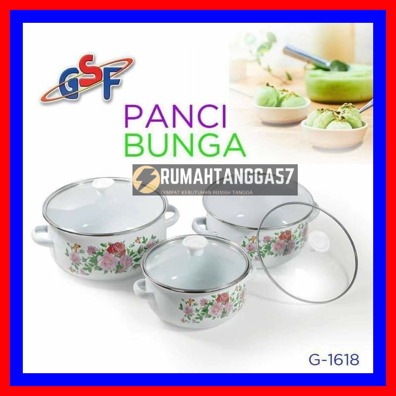 PANCI BUNGA GSF G-1618 / PANCI BUNGA ENAMEL SUSUN 3 / PANCI BUNGA SET GSF-1618 / PANCI SERBAGUNA GSF