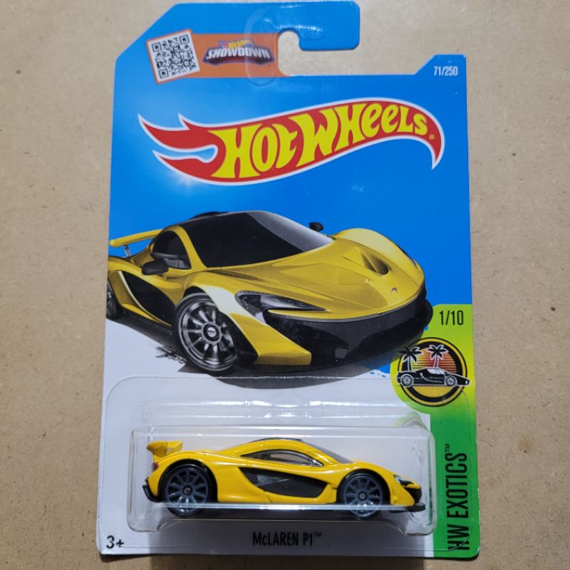 HOT WHEELS [ KEMASAN KERUT/TEKUK ] MCLAREN P1 / HW EXOTICS [ YELLOW ]