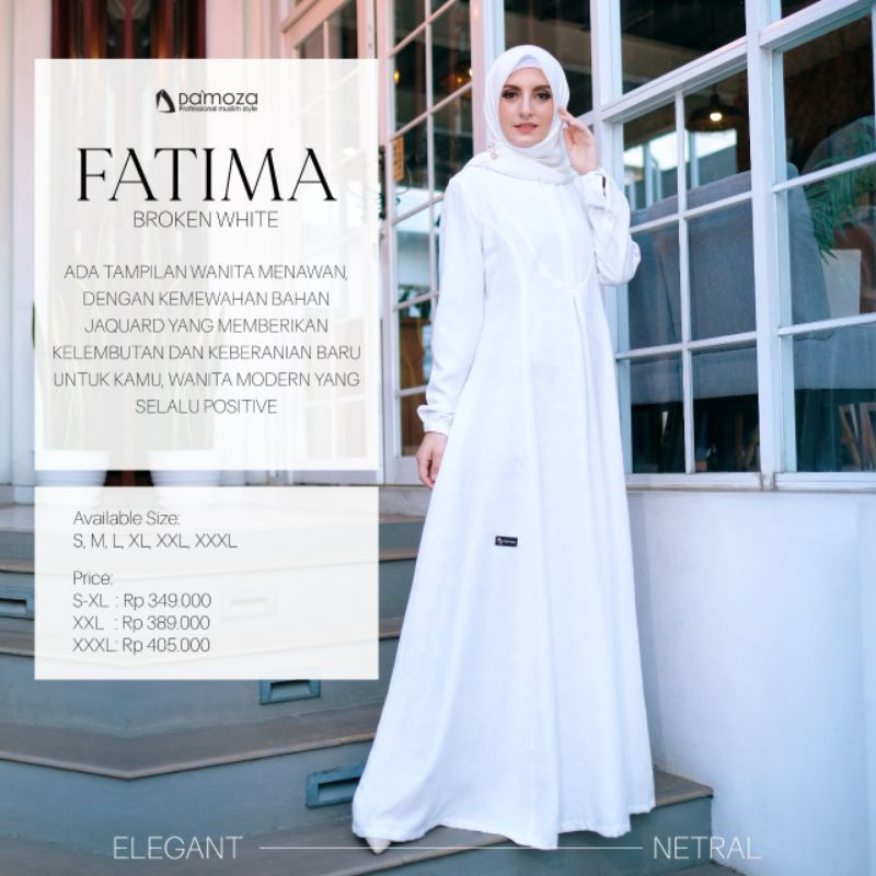 Baju || Muslim || Gamis || Gamis putih // Fatima White // Fatima Damoza // Gamis Fatima // Gamis Ter