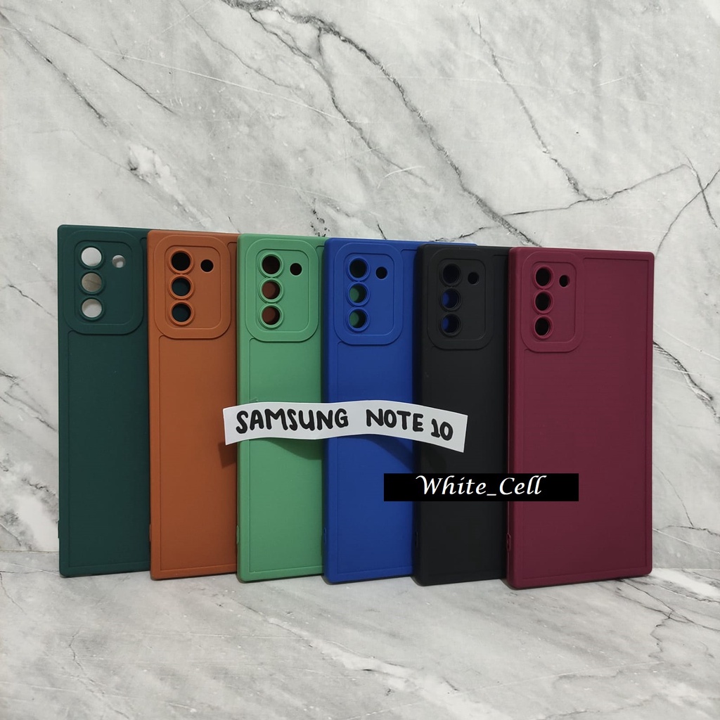 SoftCase ProCamera Silicon Matte Case Full Cover Samsung Note 10 S10 Plus S21 FE White_Cell