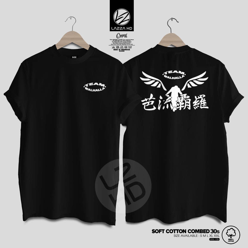 Kaos Baju Distro ANIME TOKYO REVENGERS VALHALLA WALHALLA TOKYO REVENGERS TOUMAN TOKYO MANJI TerlarIS