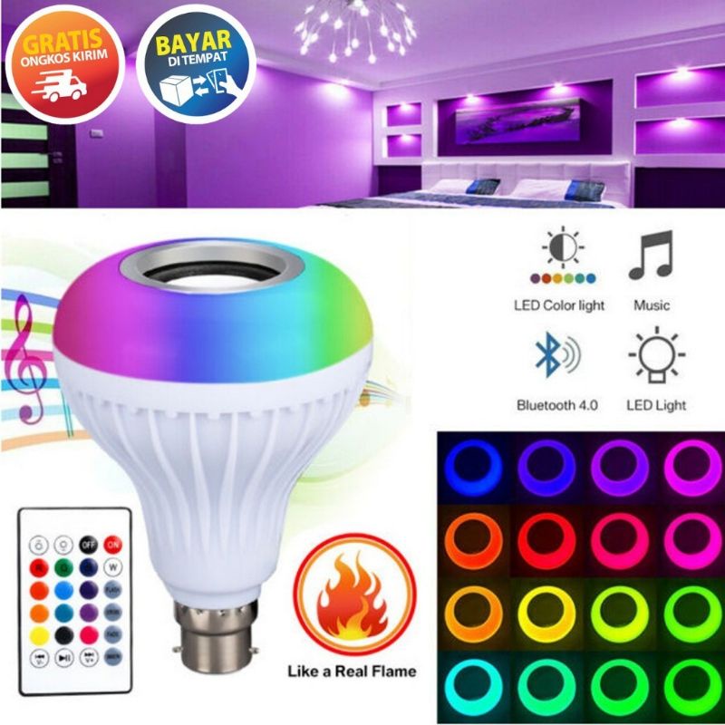 Medan Termurah Lampu Led Musik RGB Warna Warni + Bluetooth Speaker + Remote