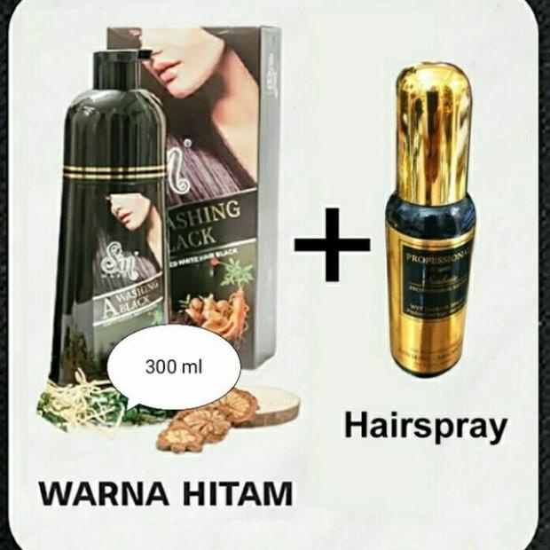 Shampo Shin Hair Penghitam Rambut Anti Uban (Warna Hitam) Gratis Serum