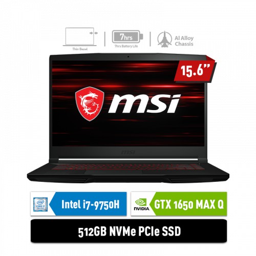 MSI GF63 THIN 9SCXR (i7-9750H/512GB.SSD_8GB_GTX1650-4GB/Win10/15.6")